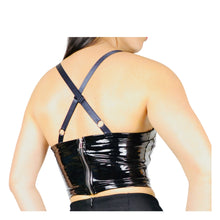 Load image into Gallery viewer, LEATHER SEXY NIGHT CROP TOP
