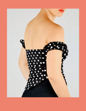 Load image into Gallery viewer, SEXY POLKA DOT TOP OPEN SHOULDER
