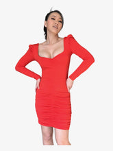 Load image into Gallery viewer, Body Con Puff Sleeve Dress Spring Collection 2021
