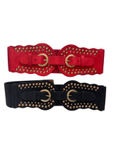 Load image into Gallery viewer, Elastic Nylon Wide Belt for Dress Metal Buckle Women Belts Black Red Ladies Dresses Waist Belt
