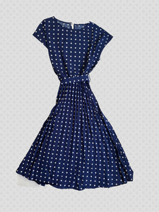 Polka dot Pleated Women's summer Dress for 2021 S- XL