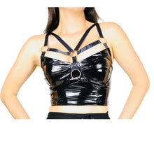 Load image into Gallery viewer, LEATHER SEXY NIGHT CROP TOP
