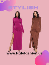 Load image into Gallery viewer, Side Tie Long Sleeve Dress
