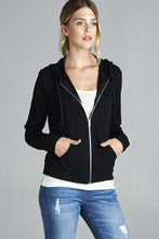 Load image into Gallery viewer, Long Sleeve Zipper French Terry Jacket W/ Kangaroo Pocket
