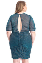 Load image into Gallery viewer, Ribbed Shimmer Shirring Mini Dress
