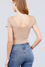 Load image into Gallery viewer, Basic Solid Short Sleeve Scoop Neck Bodysuit
