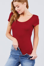Load image into Gallery viewer, Basic Solid Short Sleeve Scoop Neck Bodysuit
