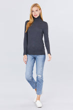 Load image into Gallery viewer, Long Sleeve With Metal Button Detail Turtle Neck Viscose Sweater
