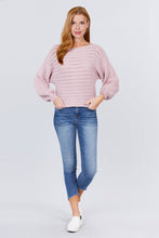 Load image into Gallery viewer, Dolman Sleeve Boat Neck Sweater
