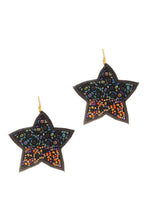Load image into Gallery viewer, Seed Beaded Star Hook Earring
