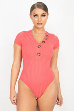 Load image into Gallery viewer, Button V-neck Bodysuit
