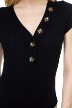 Load image into Gallery viewer, Button V-neck Bodysuit
