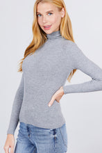 Load image into Gallery viewer, Turtle Neck Viscose Rib Sweater
