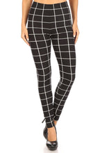 Load image into Gallery viewer, Plaid High Waisted Leggings With Elastic Waist And Skinny Fit
