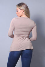 Load image into Gallery viewer, Sleek &amp; Chic Fall Long Sleeve Slitted Top
