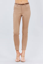 Load image into Gallery viewer, Belted Textured Long Pants
