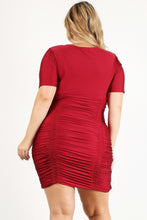 Load image into Gallery viewer, Plus Size Solid Bodycon Mini Dress
