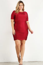 Load image into Gallery viewer, Plus Size Solid Bodycon Mini Dress
