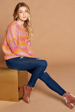 Load image into Gallery viewer, Multi-color Thread Striped Knit Sweater
