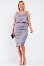 Load image into Gallery viewer, Night Sky Shimmer Sleeveless Layered Dress
