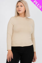Load image into Gallery viewer, Plus Size Mock Neck Solid Top
