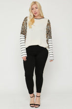 Load image into Gallery viewer, Plus Size Cheetah Print  Long Sleeve Top
