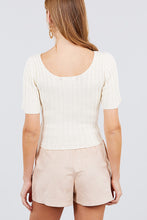 Load image into Gallery viewer, Short Slv Rib Sweater Top
