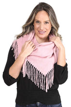 Load image into Gallery viewer, Solid Color Blanket Scarf With Fringes
