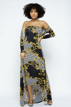 Load image into Gallery viewer, Venechia Print Tube Dress With Cardigan Set
