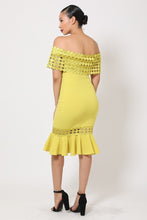 Load image into Gallery viewer, Off Shoulder Crochet Band Fashion Dress
