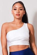 Load image into Gallery viewer, Sleeveless One Shoulder Bustier Crop Top
