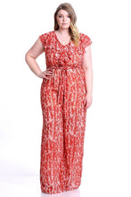 Load image into Gallery viewer, Abstract Print Ruffle Detail Jumpsuit
