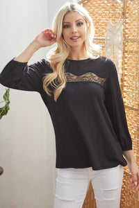 Laced See Through Longsleeve Top