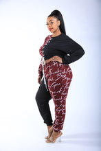 Load image into Gallery viewer, Color Blocked Lace Up Front Jogger Set

