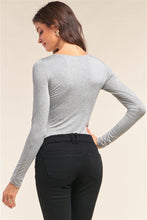 Load image into Gallery viewer, Plain Tight Fit Long Sleeve Round Neck Bodysuit
