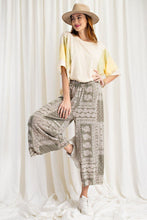 Load image into Gallery viewer, Printed Terry Knit Wide Leg Comfy Pants
