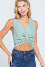 Load image into Gallery viewer, Sleeveless V-neck Twist Knot Knit Top

