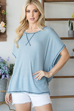 Load image into Gallery viewer, Open Back Wide Sleeve Shorsleeve Top
