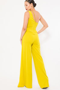 One Shoulder Jumpsuit W/ Small Opening