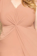 Load image into Gallery viewer, Twist Waist Plus Size Mini Dress
