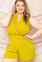 Load image into Gallery viewer, Collared Neck Plus Size Romper
