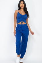 Load image into Gallery viewer, Front Ruched With Adjustable String Cami Casual/summer Jumpsuit
