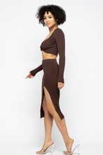Load image into Gallery viewer, High Slit Skirt Set
