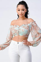 Load image into Gallery viewer, Boho Chic Off Shoulder Cropped Blouse Top
