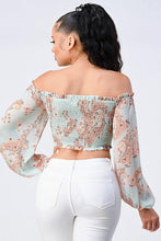 Load image into Gallery viewer, Boho Chic Off Shoulder Cropped Blouse Top
