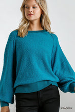 Load image into Gallery viewer, Puff Sleeve Boat Neck Sweater
