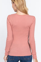 Load image into Gallery viewer, Long Slv Henley Thermal Top

