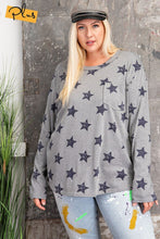 Load image into Gallery viewer, Plus Size Star Printed Poly Rayon Loose Fit Top

