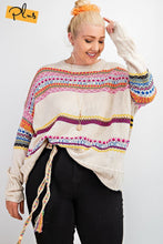Load image into Gallery viewer, Plus Size Boho Patterned Knitted Sweater Pullover
