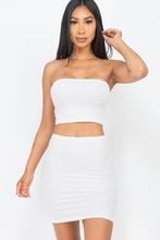 Load image into Gallery viewer, Ribbed Tube Top And Mini Skirt Sets
